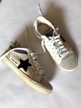 Vintage Havana Star Sneakers White Leather Black Star Low Top Shoes Women’s 7